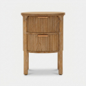 Mesita de noche de madera con 2 cajones para dormitorio Goteborg