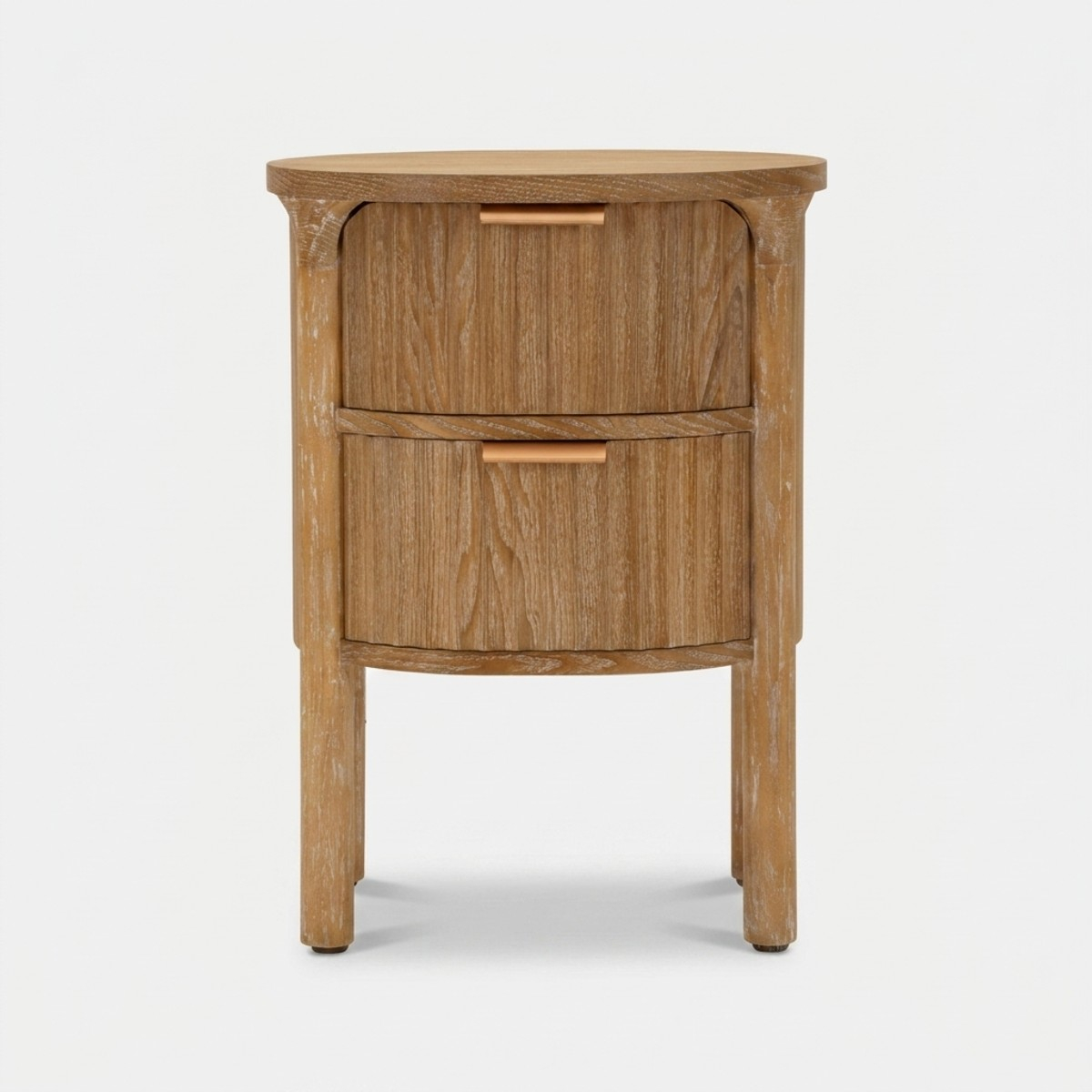 Mesita de noche de madera con 2 cajones para dormitorio Goteborg