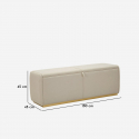 Gepolsterte Sitzbank mit Stauraum in Lederoptik 130 cm Beauty