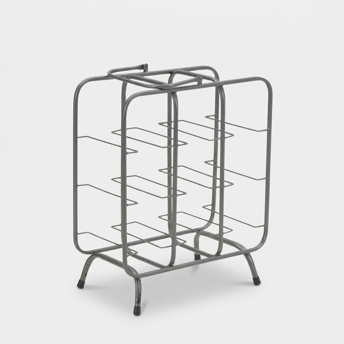 Freistehender Weinflaschenhalter aus Metall für 9 Flaschen Rack