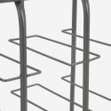 Freistehender Weinflaschenhalter aus Metall für 9 Flaschen Rack