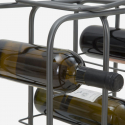 Freistehender Weinflaschenhalter aus Metall für 9 Flaschen Rack