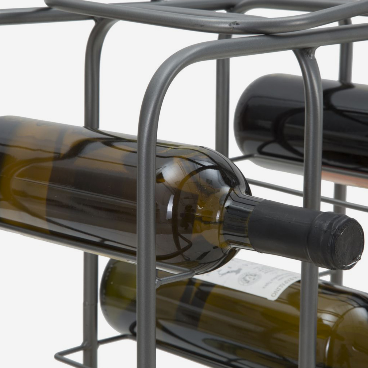 Freistehender Weinflaschenhalter aus Metall für 9 Flaschen Rack