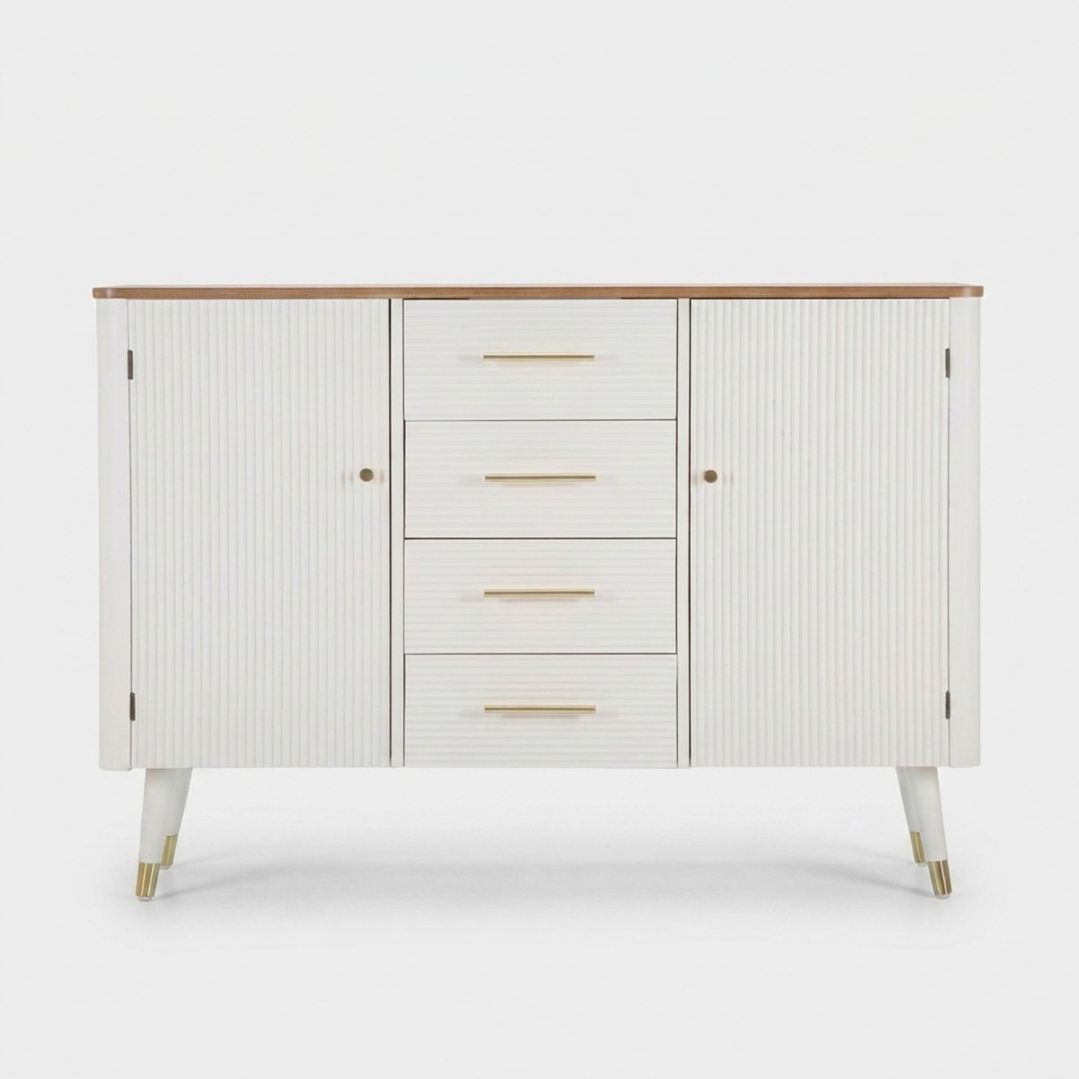 Wohnzimmer-Sideboard Matera aus Holz mit 2 Türen und 4 Schubladen