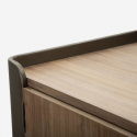 Credenza mobiletto in legno e metallo 100x42x110 cm Toronto