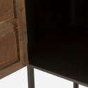 Credenza mobiletto in legno e metallo 100x42x110 cm Toronto