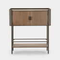 Credenza mobiletto in legno e metallo 100x42x110 cm Toronto