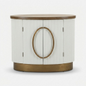 Sideboard Tolosa mit 2 ovalen Türen aus Holz und Metall