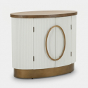 Sideboard Tolosa mit 2 ovalen Türen aus Holz und Metall