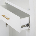 Hohe Anrichte mit 2 Türen und Schublade aus MDF und Metall Venus