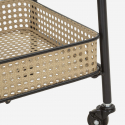 Carrito auxiliar de cocina de metal con 3 estantes Fuji