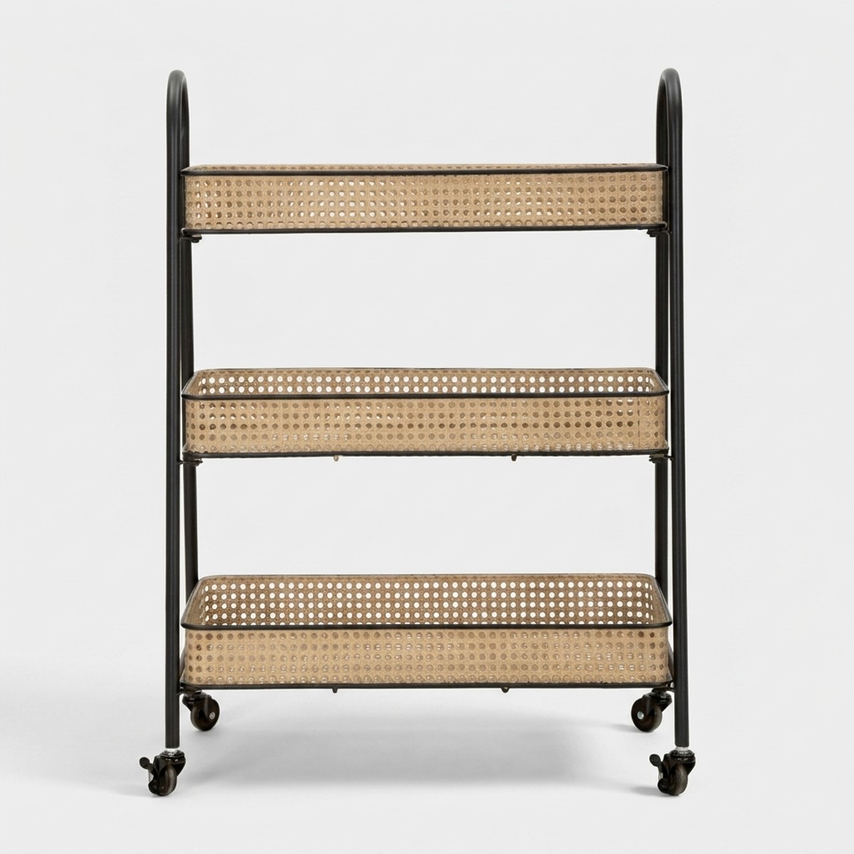 Carrito auxiliar de cocina de metal con 3 estantes Fuji