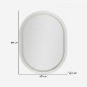 Miroir mural LED ovale 60x80 cm Simple Ovale