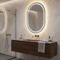 Miroir mural LED ovale 60x80 cm Simple Ovale