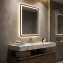 Miroir mural LED rectangulaire 60x80 cm Simple rectangulaire