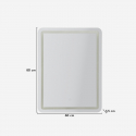 Miroir mural LED rectangulaire 60x80 cm Simple rectangulaire