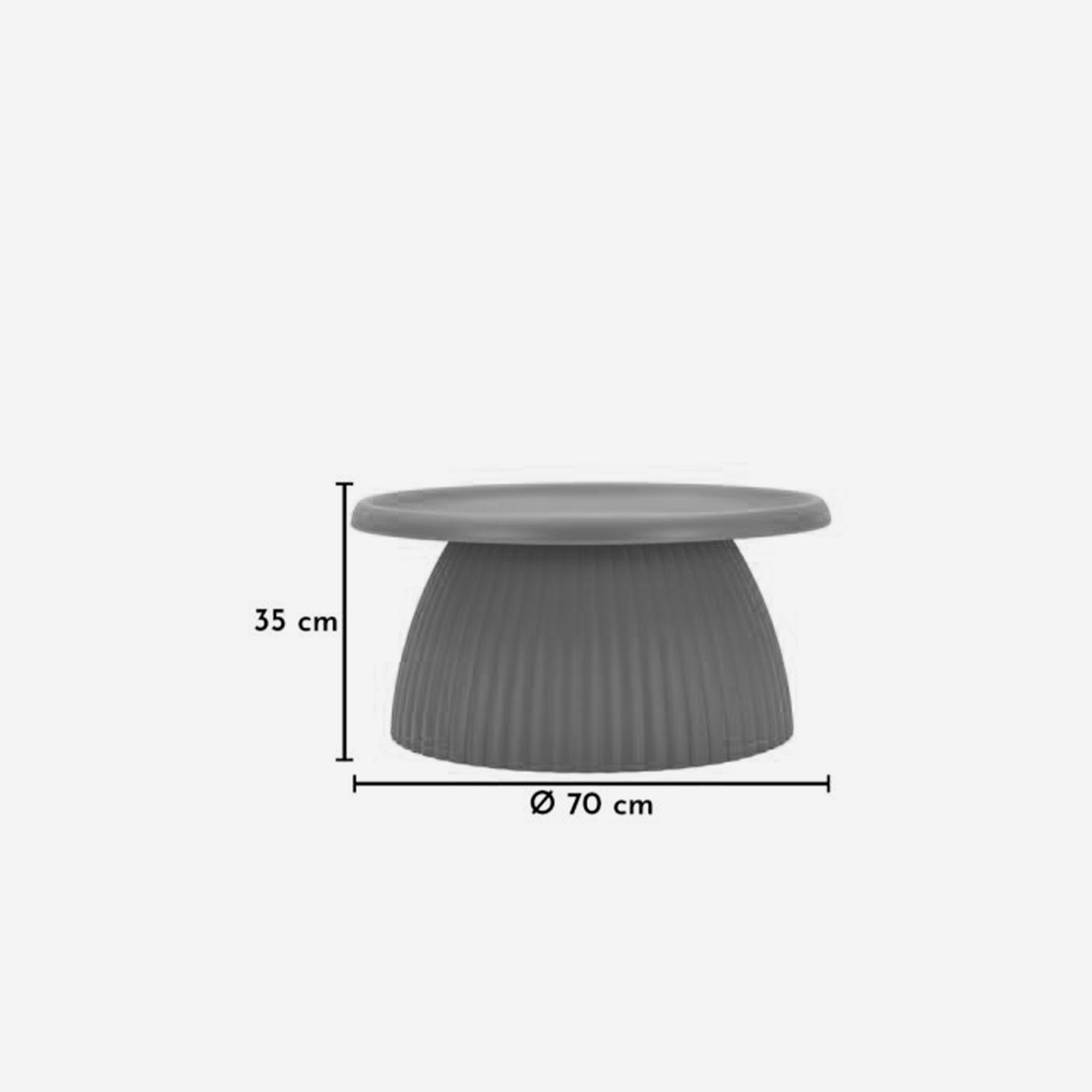 Indoor- & Outdoor-Couchtisch aus Kunststoff Geax