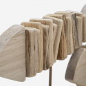 Escultura decorativa de madera con forma de peces Pesci