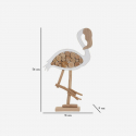 Escultura decorativa de flamenco en madera Flamingo