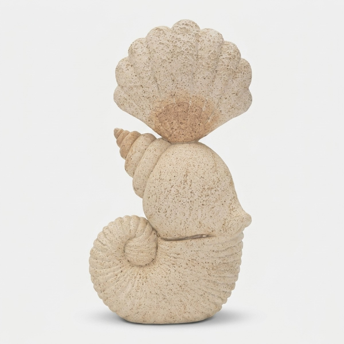 Escultura decorativa de mesa en polirresina Conchiglia