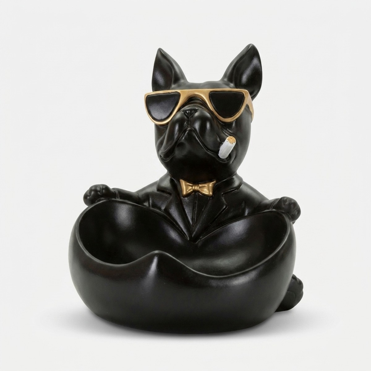 Dekorative Taschenleerer-Schale aus Polyresin Hund Ball