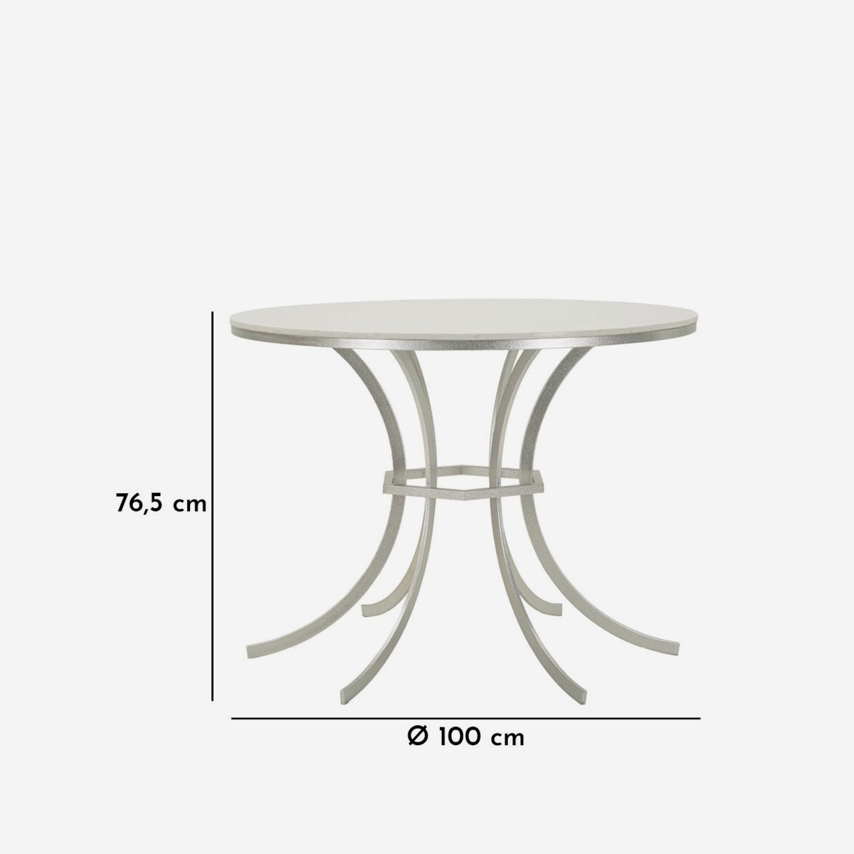 Mesa de comedor redonda efecto mármol Istanbul