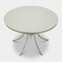 Table à manger ronde effet marbre Istanbul