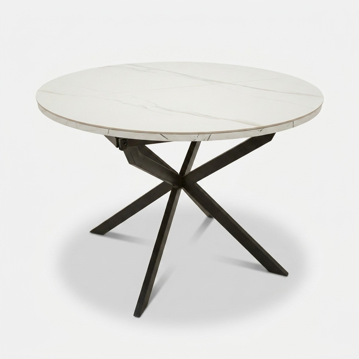 Mesa de comedor extensible de cerámica y metal Martin