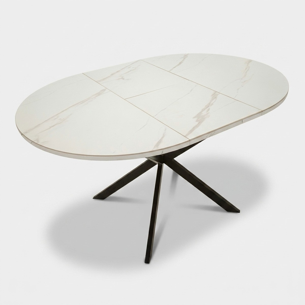 Tavolo da pranzo allungabile in ceramica e metallo Martin