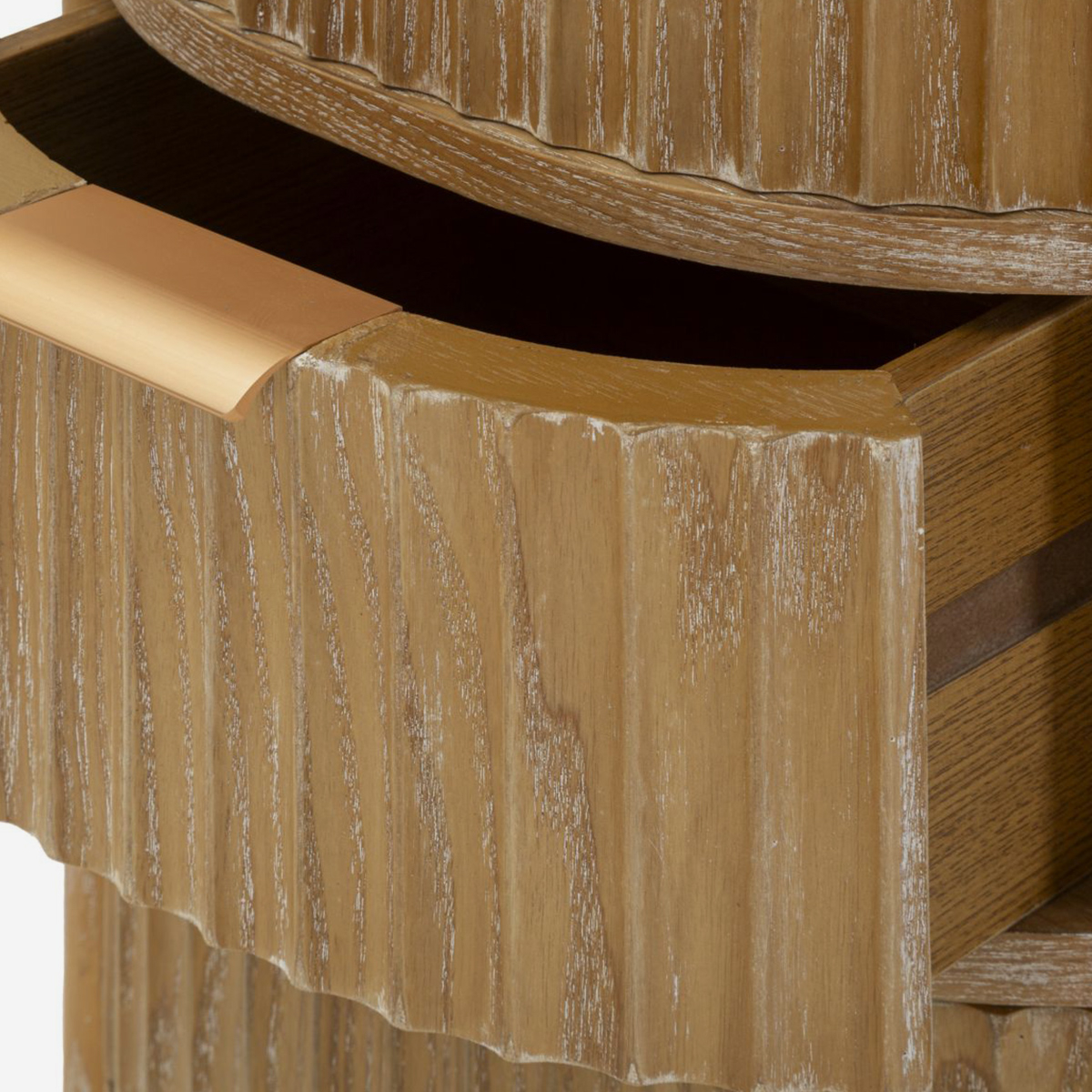 Cómoda estrecha de madera con 4 cajones Goteborg