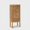 Cómoda estrecha de madera con 4 cajones Goteborg