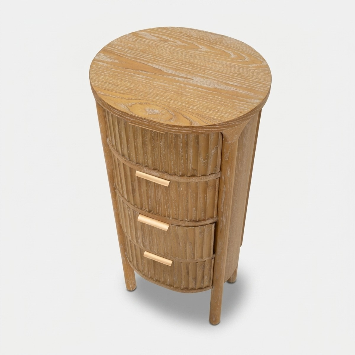 Cómoda estrecha de madera con 4 cajones Goteborg