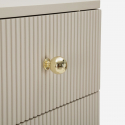 Cómoda estrecha de madera con 5 cajones Shy