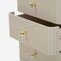 Cómoda estrecha de madera con 5 cajones Shy