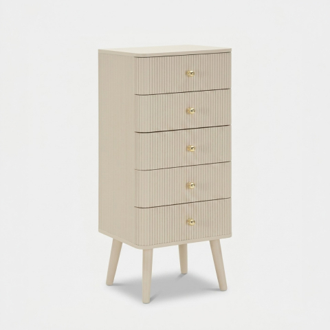 Cómoda 5 cajones madera Shy