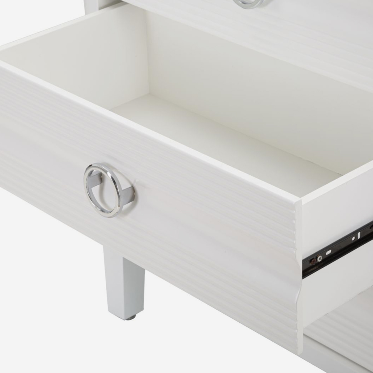 Cómoda de 3 cajones en madera y metal Shine