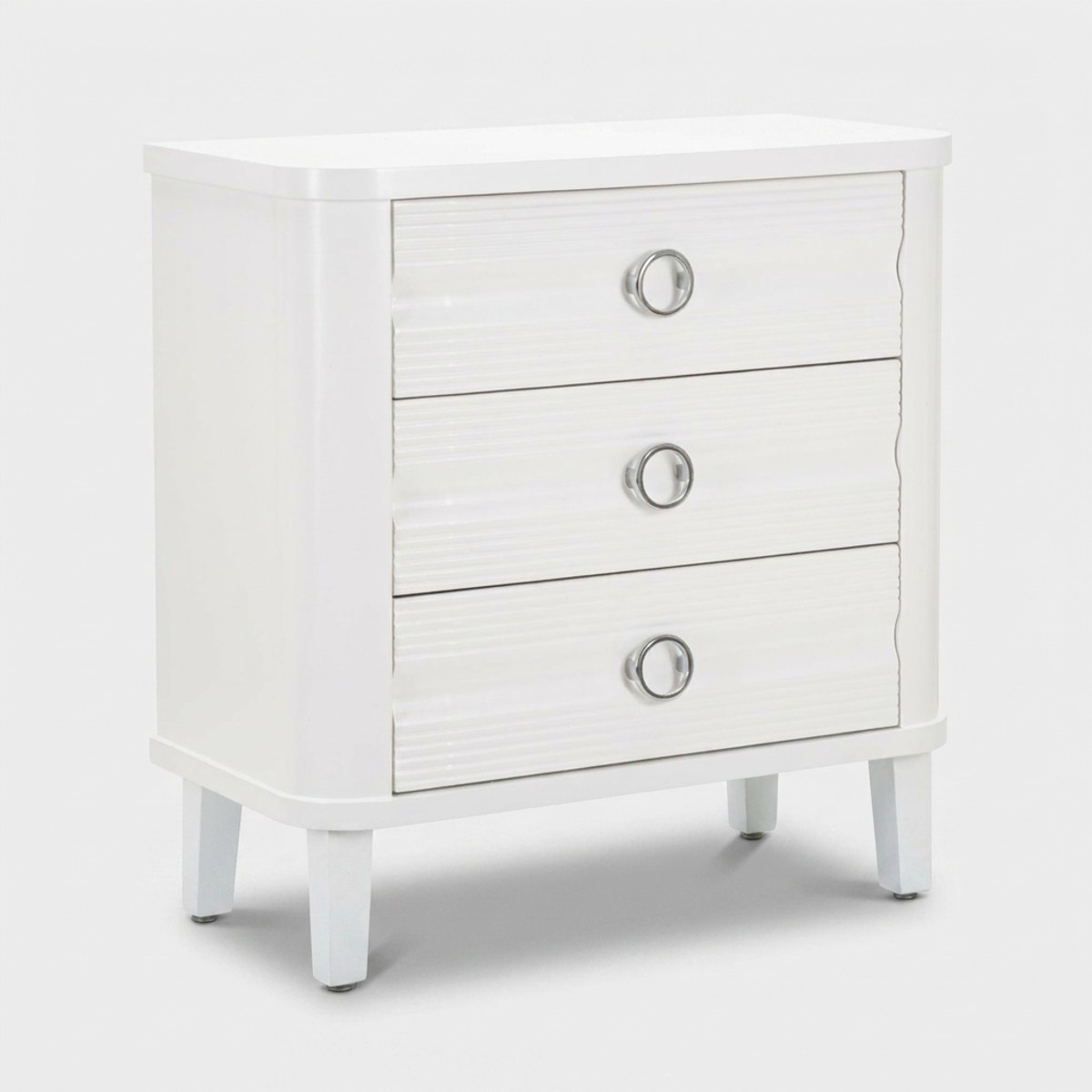 Cómoda de 3 cajones en madera y metal Shine