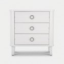 Cómoda de 3 cajones en madera y metal Shine