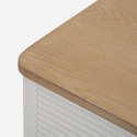 Cómoda de 3 cajones en madera y metal para dormitorio Matera
