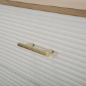 Cómoda de 3 cajones en madera y metal para dormitorio Matera