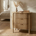 Cómoda de 3 cajones en madera y metal Goteborg