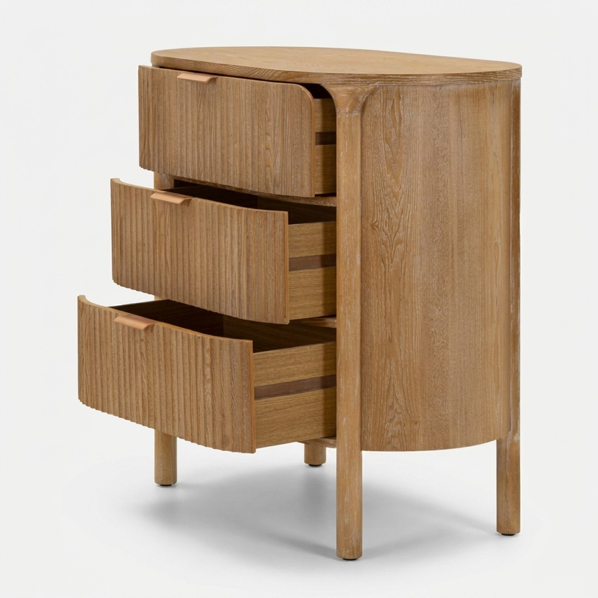 Cómoda de 3 cajones en madera y metal Goteborg