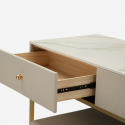 Schminktisch Luxury mit Spiegel und Hocker mit Stauraum