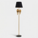 Stehlampe aus Metall mit Papagei-Lampenschirm