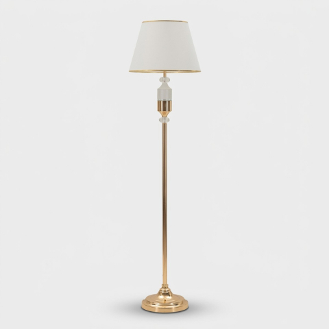 Lampadaire en fer et tissu...