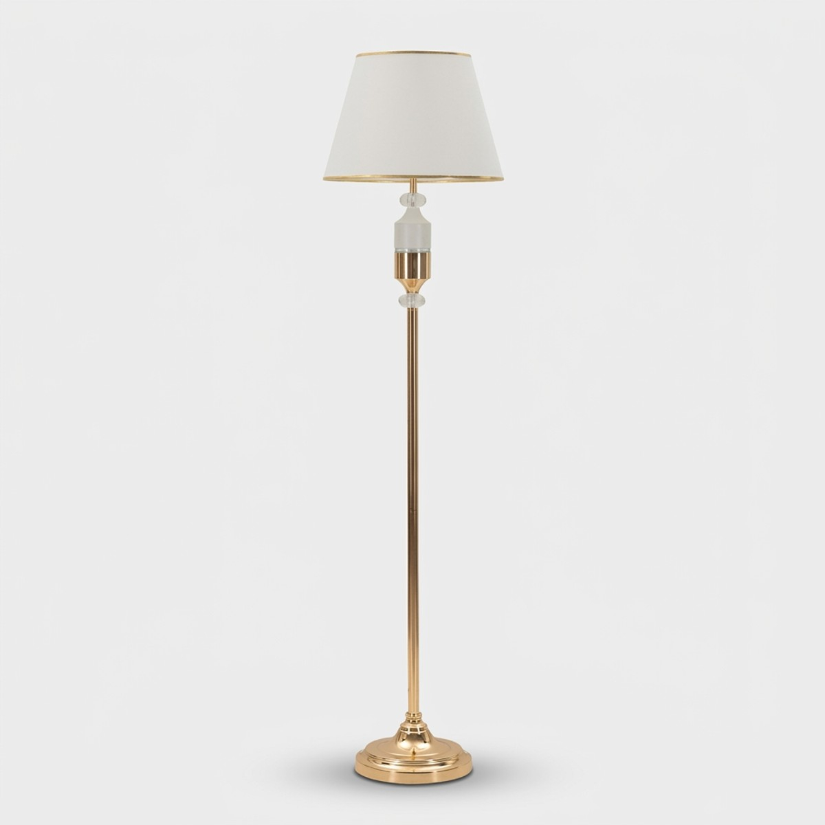 Lampadaire classique en fer et tissu Gipsy