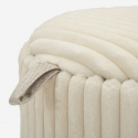 2er-Set runde Sitzhocker mit Stauraum aus Polyester Goteborg