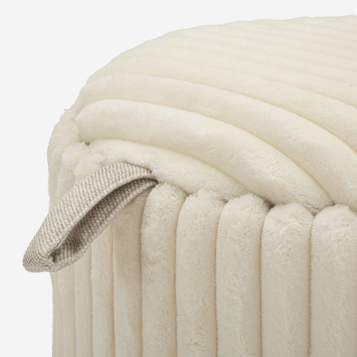 2er-Set runde Sitzhocker mit Stauraum aus Polyester Goteborg