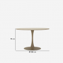 Table à manger ronde en MDF et fer Stoccolma