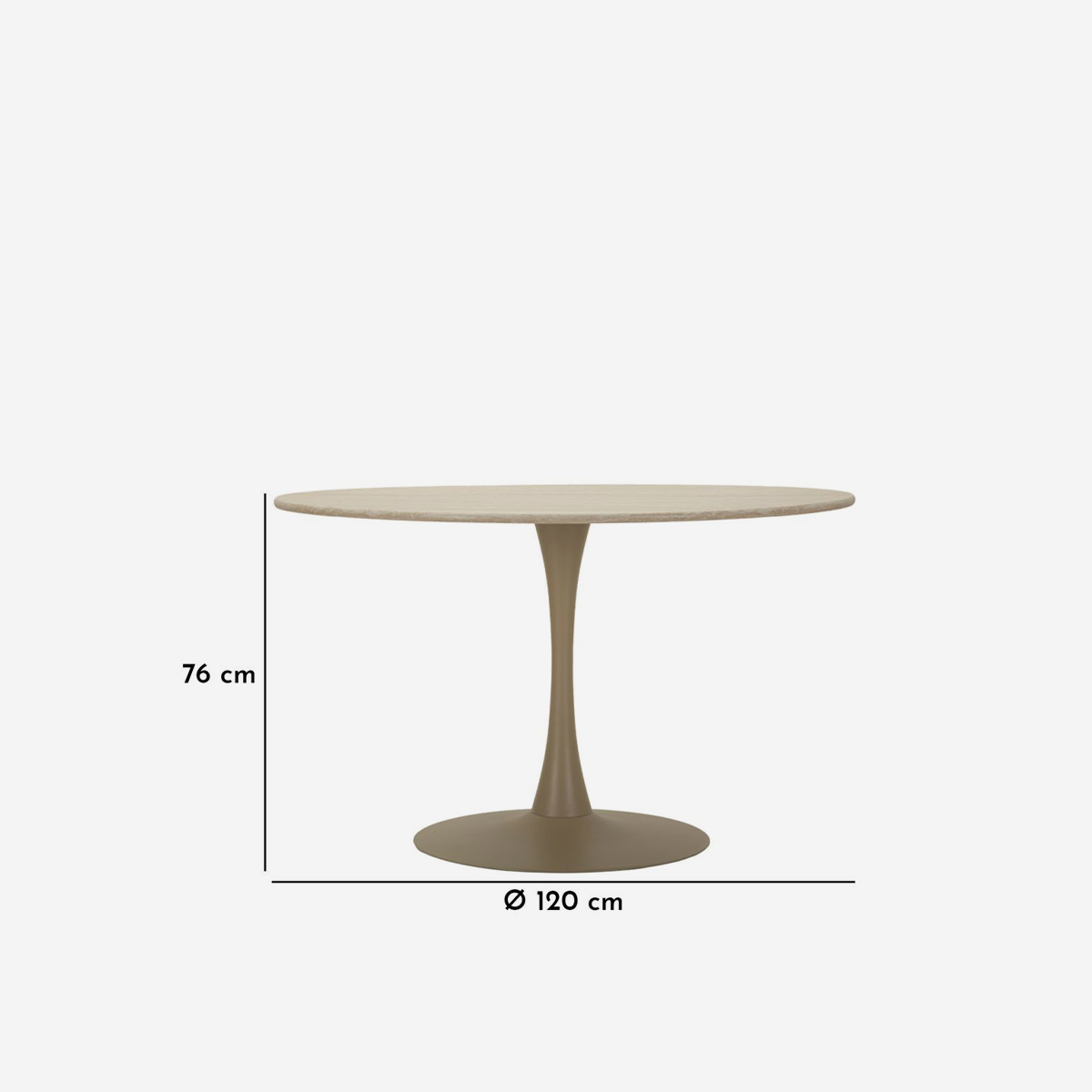 Table à manger ronde en MDF et fer Stoccolma